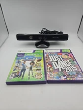 Xbox 360 Kinect Bundle: Sensor Bar 1414 with Adapter And 2 Kinect Games - TESTED