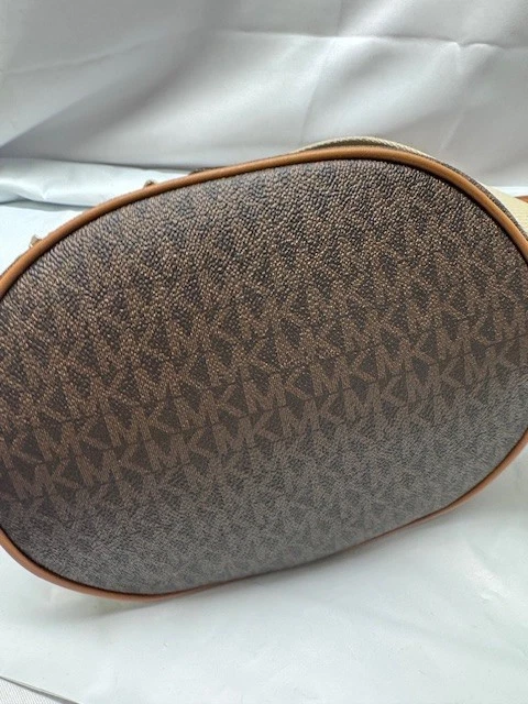 Michael Kors Brooke MD Zip 水饺包 - 棕色/橡子 * 全新 — 第 3/4 张图片