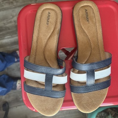 ARRAY Women's Sarasota Sandal Navy/White 11m E499