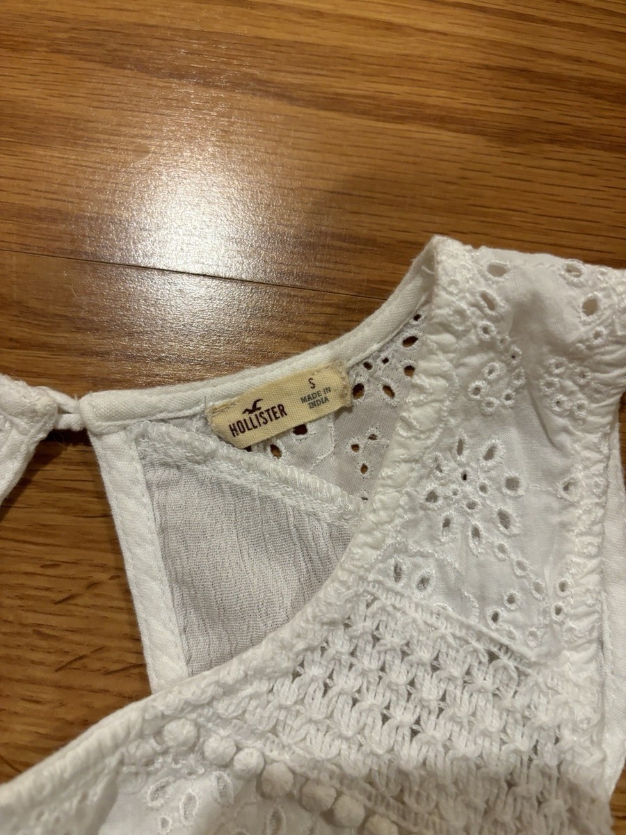 Vintage Y2K Hollister White Lace Tank Top Small | eBay