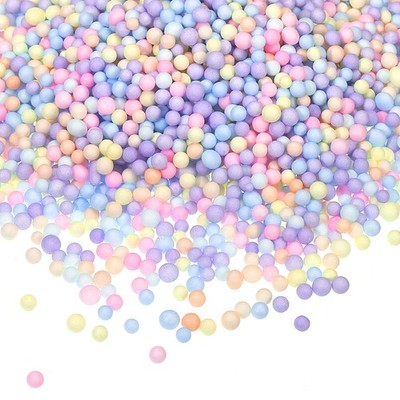 40000Pcs Colorful Foam Beads, 4-6mm Round Polystyrene Beads