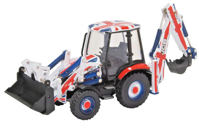 OXFORD DIECAST 1/76 SCALE - 763CX002 - JCB 3CX BAGGERLADER UNION JACK - NEU