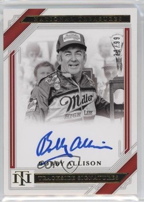 2021 National Treasures Trackside Signatures 33/99 Bobby Allison Auto HOF 04vd