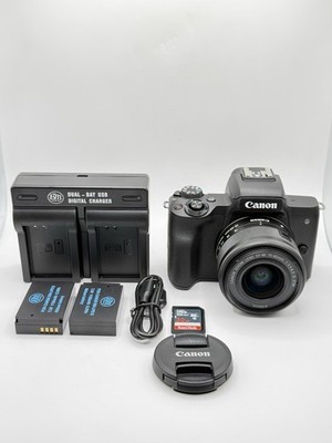 Canon EOS M50 Mark II 24.1MP 15-45mm Lens Mirrorless Digital Camera LOW SHUTTER