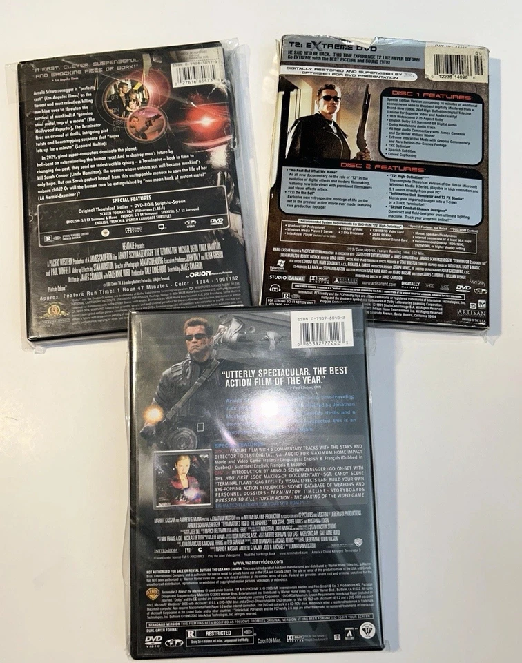 * [DVD] [R] The Terminator, T2 Judgement Day, & T3 Rise Of The Machines Lot/ Set - Image 2 of 4