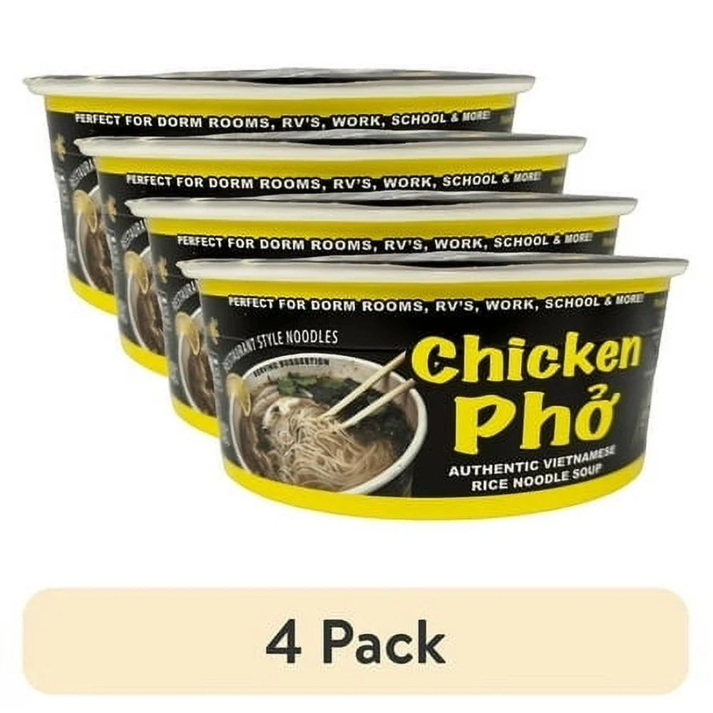 Instant Beef Pho Bowl, Authentic Vietnamese Rice Noodle Soup, 3.6 oz Single - thumbnail 4
