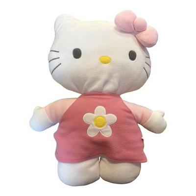 VTG RARE Hello Kitty Pillow Plush 2000 Era Y2K 21  Pink Flower Dress Ultra Soft