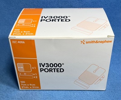 smith&nephew IV3000 PORTED, Kanülen- und Katheterverband, 7 x 9 cm, 100 Stück