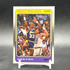 1988 Fleer #64 Kareem Abdul Jabbar HOF Los Angeles Lakers Vintage Basketball
