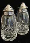 Vintage Pair Of Waterford Lismore Cut Crystal Salt Pepper Shakers Ireland