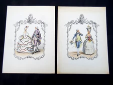 Vintage King Louis XV & XVI & Marie Antoinette Prints 1750, 1774 12 x 16