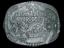 UD17138 NOS NFR  2001 NATIONAL FINALS RODEO  HESSTON COLLECTOR BELT BUCKLE