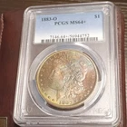 New Listing1883-O Morgan Silver Dollar $1 PCGS MS64+ Amazing Toning Through Out Obverse