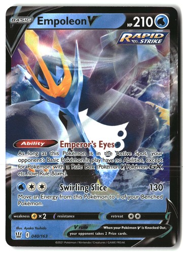 Empoleon V 040/163 Holo V Rare Battle Styles Pokemon Near Mint