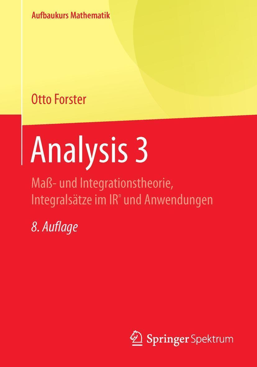 Thumbnail - Analysis 3 Maß- Und Integrationstheorie, Integralsätze Irn Und