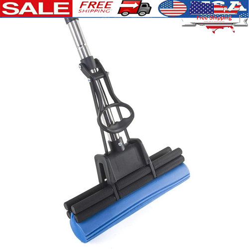 PVA Sponge Roller Mop Heavy Duty Aluminum Handle Super Absorbent Floor Cleaner