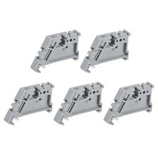 DIN Rail Mount Terminal Blocks End Stopper Screw Type Clamp Grey EW/35 60Pcs