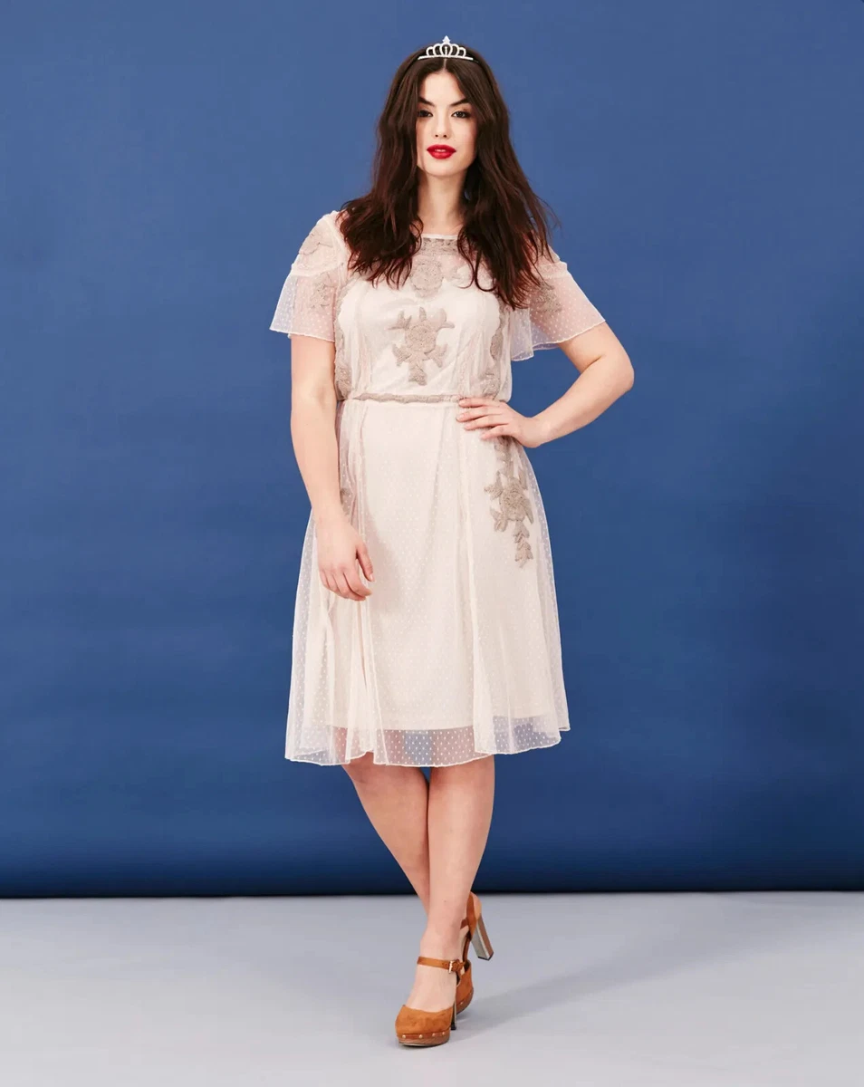 Short sleeve embroidered best sale dress