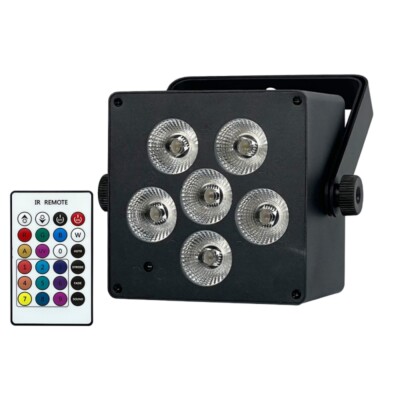 RGBWA+UV Rechargeable Battery 6LEDs Par Light DMX512,Master-slave,Auto,Remote
