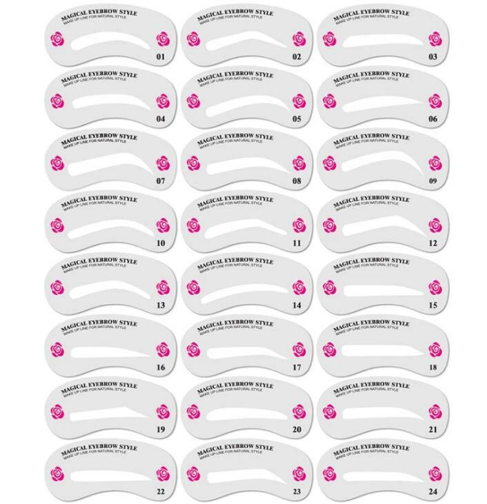 48 x Vorlage Augenbrauen Schablone Schablonen wiederverwendbar Stencils Template - Bild 3 von 3