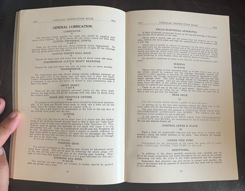 1914 Cadillac Instructions Manual Care Operation Service Shop 5th edition - 第 6/9 張圖片