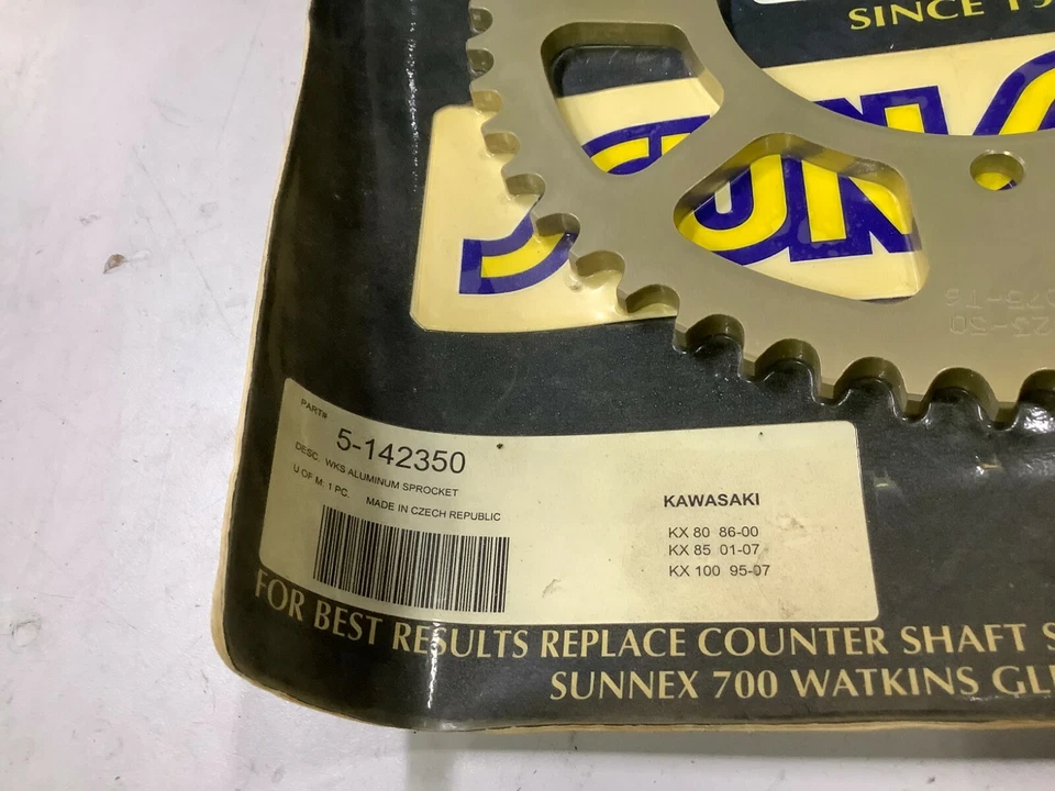 Sunstar Aluminum Rear Sprocket 5-142350 KAWASAKI KX 80 / 85 / 100 - Image 2 of 2