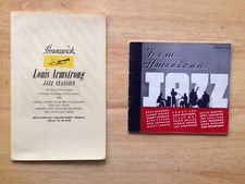 VINTAGE ORIGINAL 1944 RECORD BOOKLETS NEW AMERICAN JAZZ, ARMSTRONG JAZZ CLASSICS