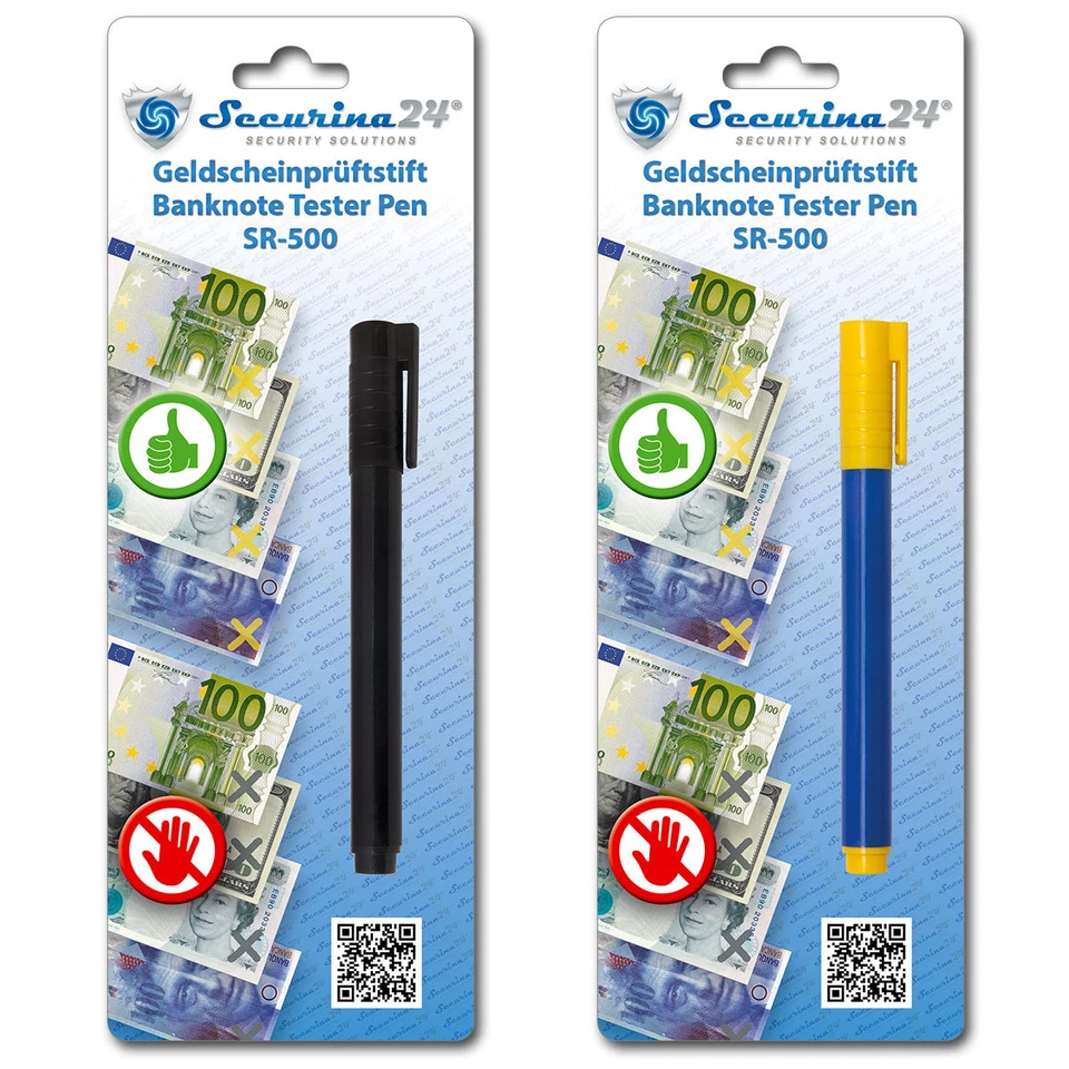SECURINA24 Geldscheinprüfstift Geldprüfstift Prüfstift Falschgeld Tester Geldschein Stift