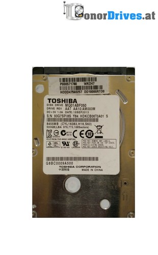 Toshiba - MQ01ABF050 - 500 GB  - SATA - PCB. G003235B Rev.*