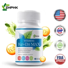 Vitamin K2 (MK7) with D3 5000 IU Supplement, BioPerine Capsules, Immune Health
