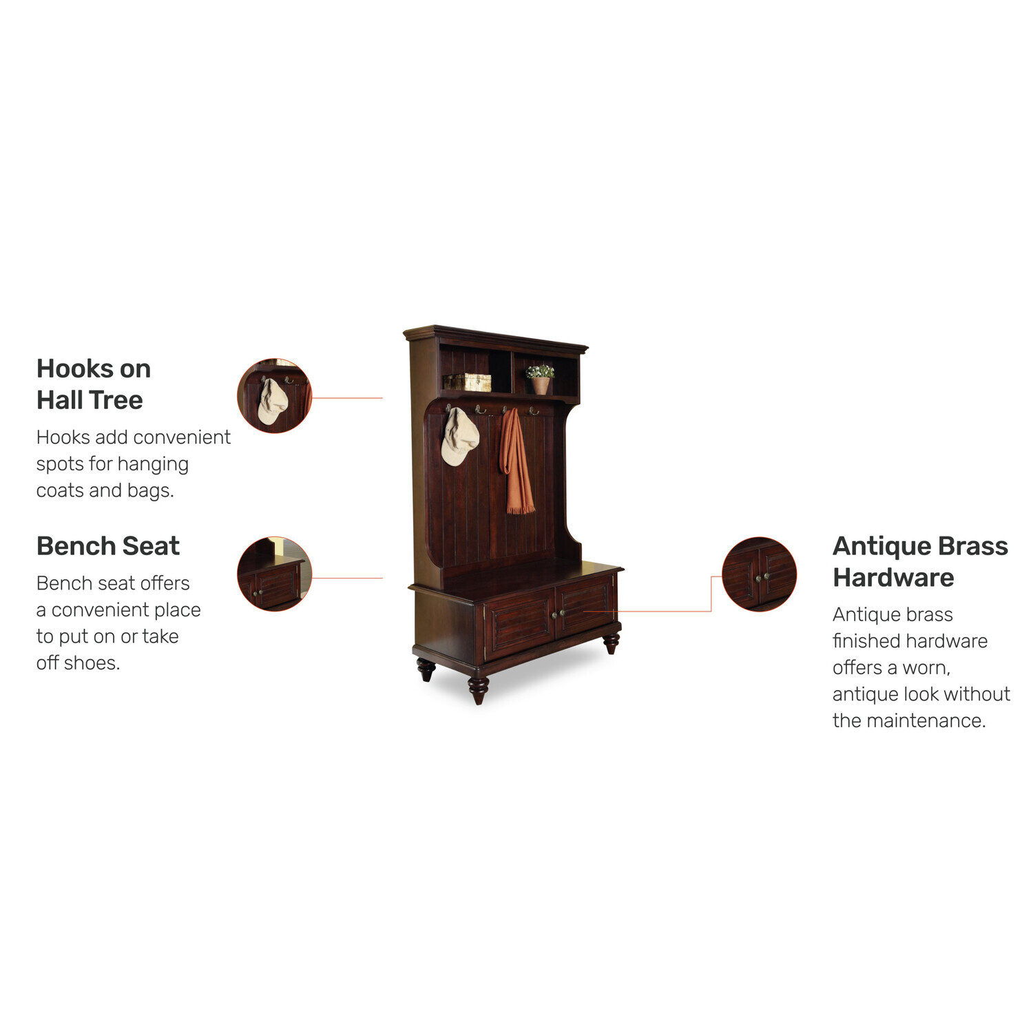 Home Styles Bermuda Hall Tree Stand in Espresso Finish eBay
