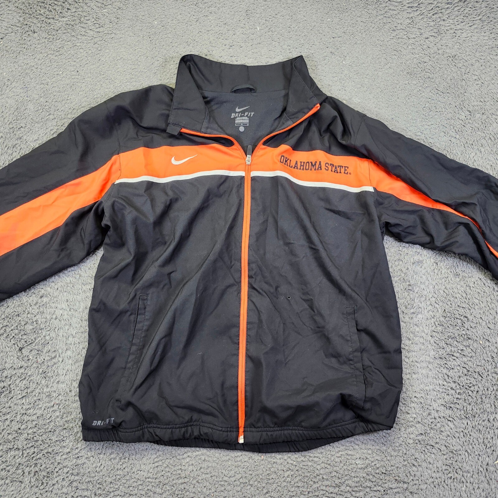 SACAI X NIKE Giacca Oklahoma State Nike Dri FIT full zip atletica nera arancione media