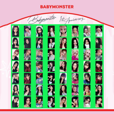 7pcs/set Kpop BABYMONSTER 1ST ANNIVERSARY Self Made Photo Card