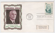 TurtlesTradingPost-&nbsp;Cordell Hull  #1235 1963- FDC Cachet Craft