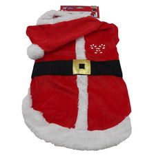 Holiday Time Pet Apparel Santa Claus Dog Outfit Costume Medium Christmas Red New