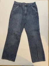 Vintage A.P.C.O Carpenter Jeans Men's 34 Blue Denim Cotton Zip-Fly Straight Leg