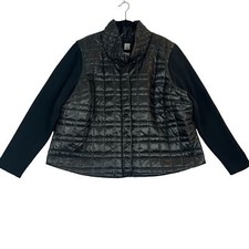 Marc Bouwer Mixed Fabric Jacket Black Sz 3X
