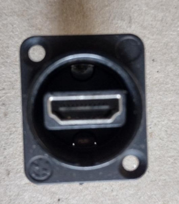 Neutrik NAHDMI-W. HDMI Durchführung D Typ Gehäuse Stecker. HDTV Steckdose Stecker