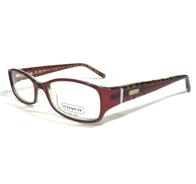 Coach Eyeglasses Frames NUALA 2019 BURGUNDY Clear Blue Green  display picture 2