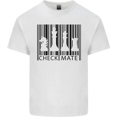 Chess Barcode Player Mens Cotton T-Shirt Tee Top