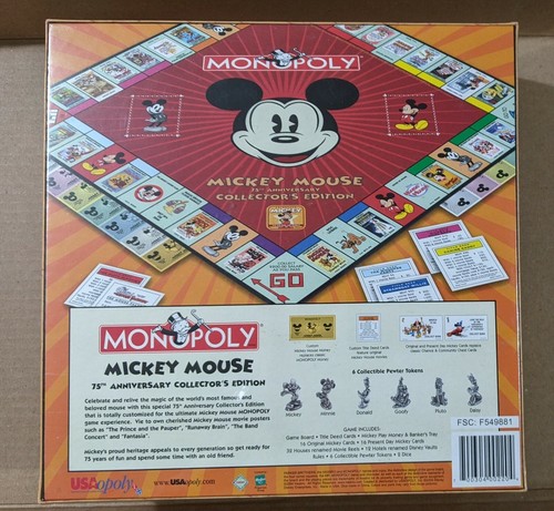 Mickey Mouse 75th Anniversary Collectors Edition Monopoly Spiel 2004 - Bild 2 von 3