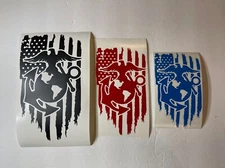 Marine  Corps USMC EGA FLAG Type 1 Eagle Globe & Anchor USA Flag Decal Sticker