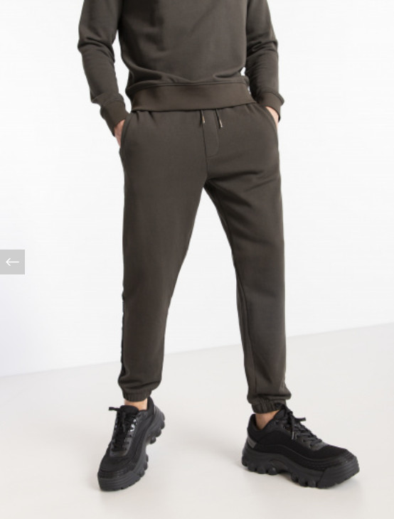 110 долларов США Armani Exchange мужской трикотажный флисовый спортивный костюм с нижними спортивными штанами оливковый XL 12990₽