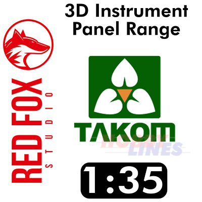 Red Fox Studio 3D Printed Instrument Panel Set TAKOM model 1:35 Decal Range