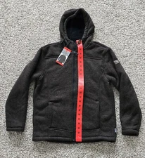 Rugged Elements Men's Full Zip Mountain Fleece Lined Hoodie Medium Brown New