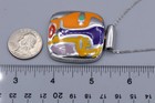 ART INSPIRED ENAMEL Pendant MADE IN ITALY alessandro menegatti Sterling Silver — photo 8
