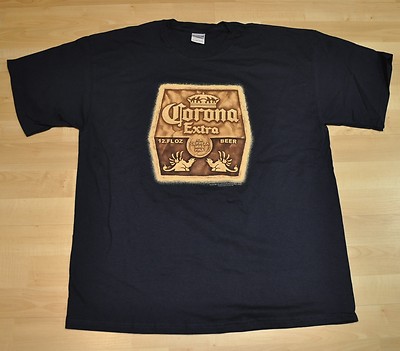 Corona Extra Bier USA Gildan T-shirt XL dunkelblau - La Cerveza Mas Fina Logo