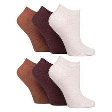 6 Pack Diabetic Trainer Socks for Women | Gentle Grip | Extra Wide Ankle Socks