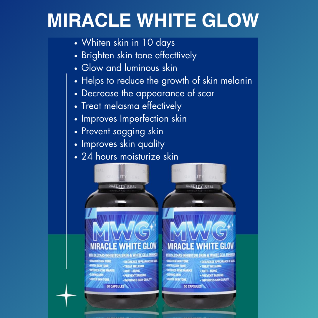 Miracle White Glow 50 Capsules Skin Supplement