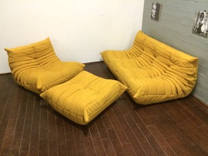 Ligne Roset Togo 3 Seater 1 And A Pouffe New Yellow Ligne Roset Togo 3 Seater 1 And